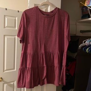 Red loose fitted top